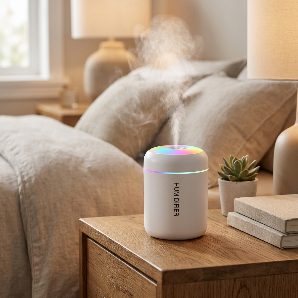 Mini Aroma Humidifier — LED Cool Mist Diffuser